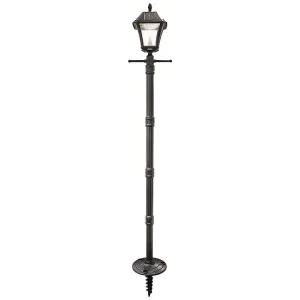 Baytown 78" High 1-Light Solar LED Post Light in Black
