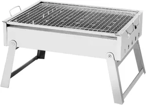 BBQ Grill Charcoal Grills Portable Folding Barbecue Stainless Steel Outdoor Cooking Camping Picnics Tools