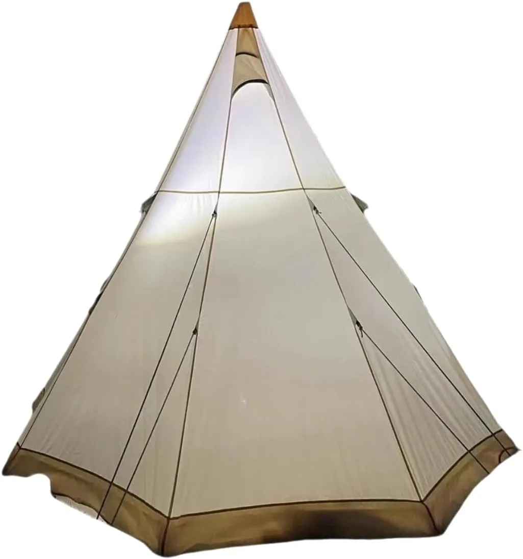 Bell Tent 4 Season 9.85ft Glamping for Family Camping, Hiking - Canvas with Aluminum Pole