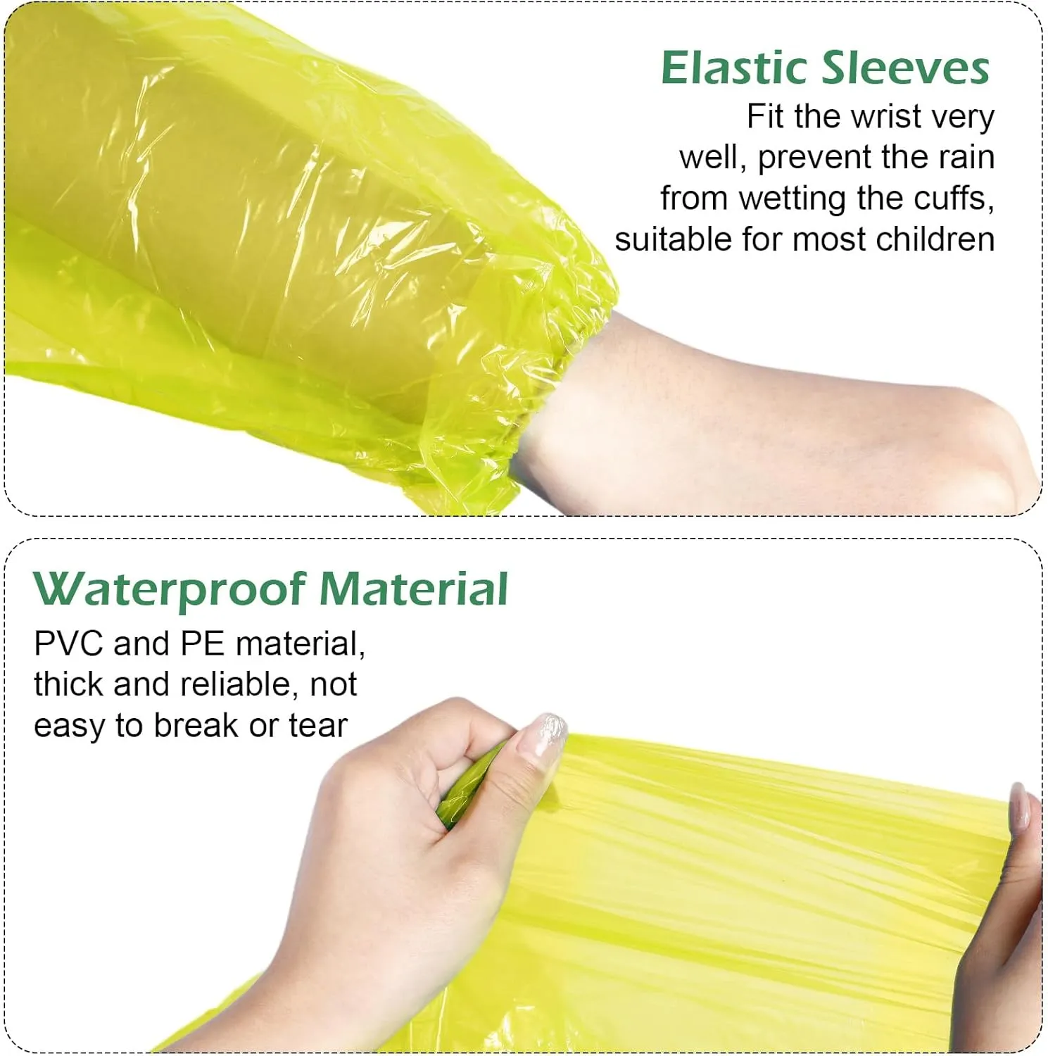 Berlune 30 Pcs Kid Rain Ponchos Bulk Disposable Ponchos for Kid Emergency Raincoat with Drawstring Hood and Elastic Sleeves