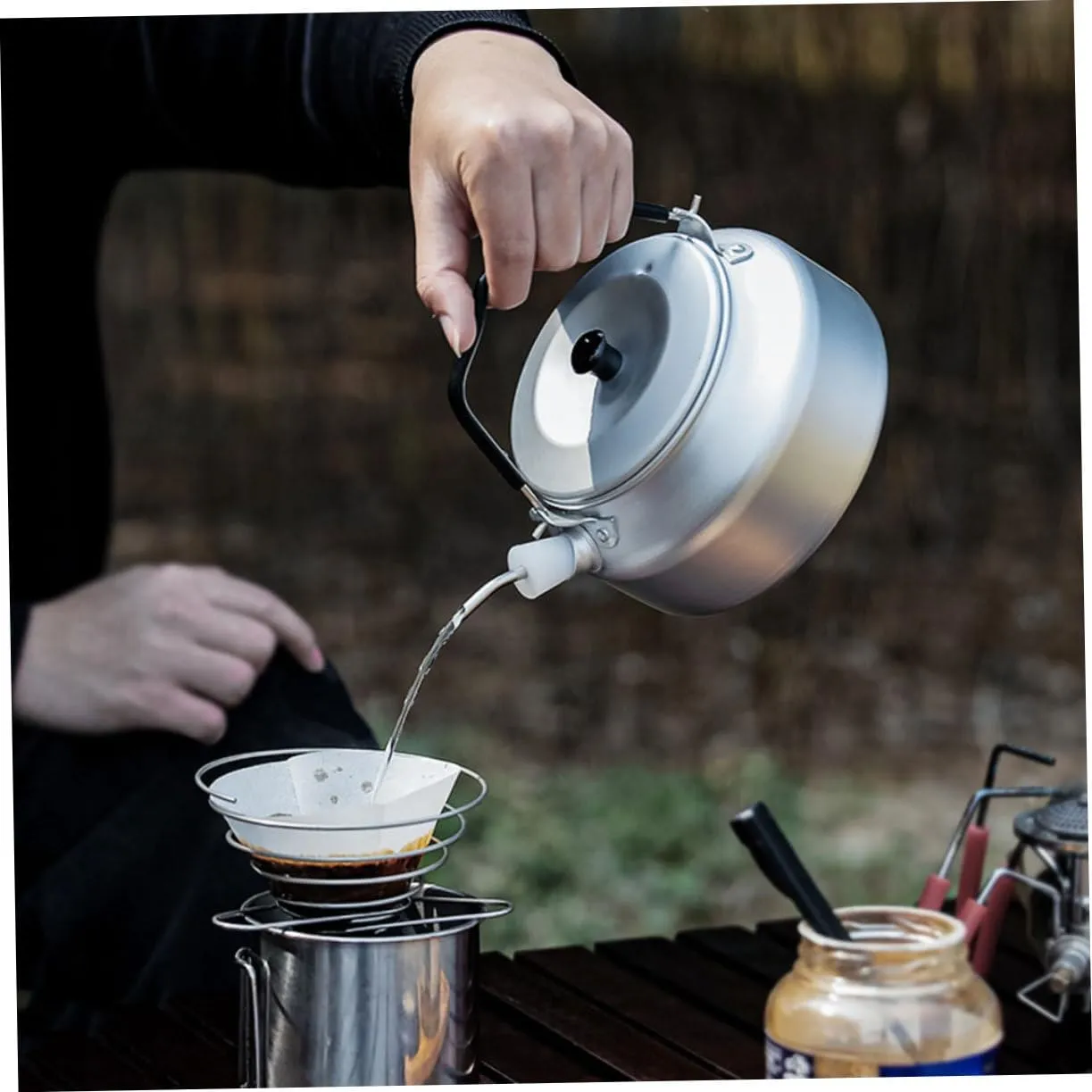 BESTonZON 3sets Camping Kettle Conversion Nozzles Long Spout Kettle Accessories for Outdoor Cooking 2pcs*3