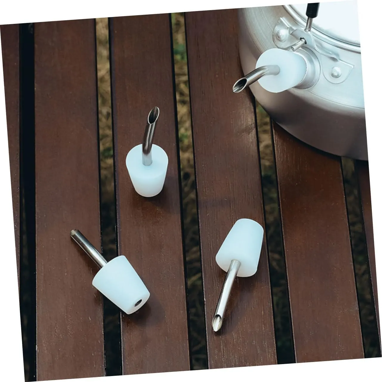 BESTonZON 3sets Camping Kettle Conversion Nozzles Long Spout Kettle Accessories for Outdoor Cooking 2pcs*3