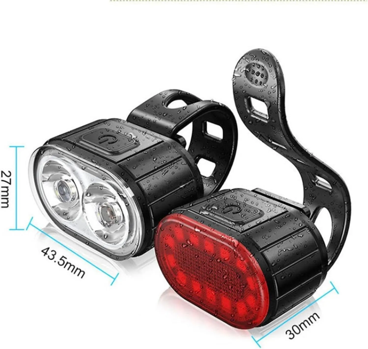 Bike Light Set Cycling Bicycle Front Rear Light Set Bike USB Charge Headlight Light Waterproof Taillight Lantern Bicycle Accessories for Road Mountain Cycling