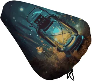 Bike Seat Cushion Comfort Washable Bike Seat Cover Watercolor Monstera Pattern Waterproof Bicycle Seat Covers Outdoor and Indoor Cycling