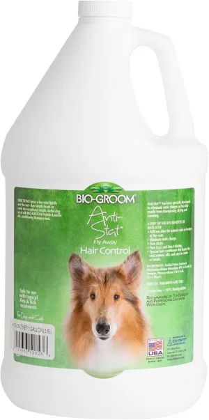 Bio-groom Anti-Static Dog Spray – Extra Hold Texturizing Spray, Vitamin E, Non-Sticky, Dog Polish, Cat & Dog Grooming Supplies, Cruelty-Free, Made in USA, Dog Products – 1 Gallon