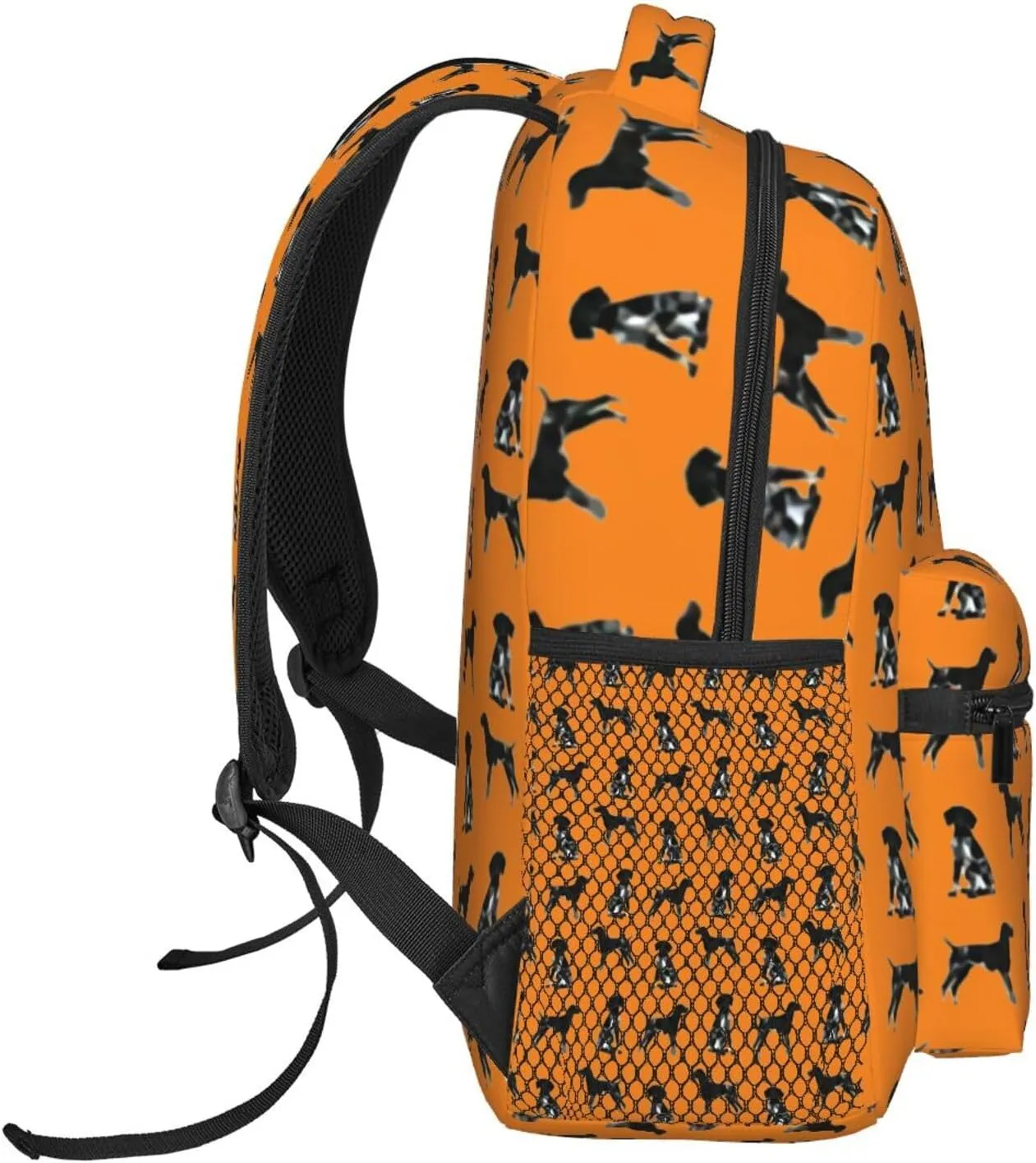 Black And White German Shorthaired Pointer Backpack Laptop Backpack Sports Travel Shoulder bag Light casual backpack