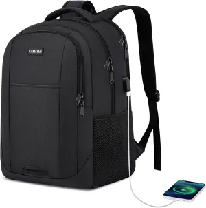 Black Backpack for School, School BackPack for Teens, Girls and Boys, with 15.6 inch Laptop Bookbag for College, Large Computer Back Pack with Compartments for Men & Women