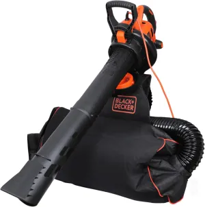 Black Decker 3-in-1 Electric Leaf Vac & Leaf Blower (3000 Watt, with Shredder, 72L Collection Bag Backpack-High Blow Speed & Adjustable Suction Power for Patios, Paths, Driveways) BEBLV300