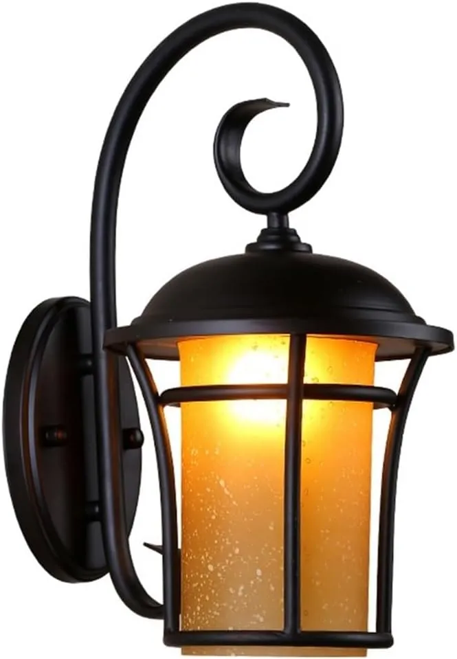 Black Farmhouse Outdoor Wall Lights Waterproof Porch Lighting with Frosted Glass Anti Rust Exterior Sconce E26/E27 Socket for House Patio Entryway Garage Garden Deck Wall Lantern