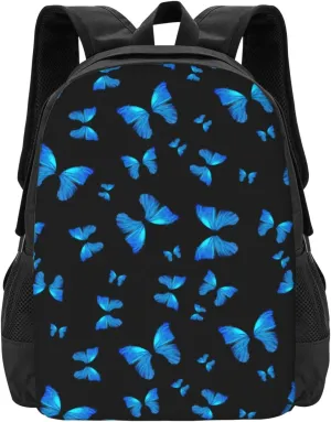 Blue Butterflies Lightweight Packable Backpack Travel Casual Hiking Daypack Foldable Backpack For Men Women