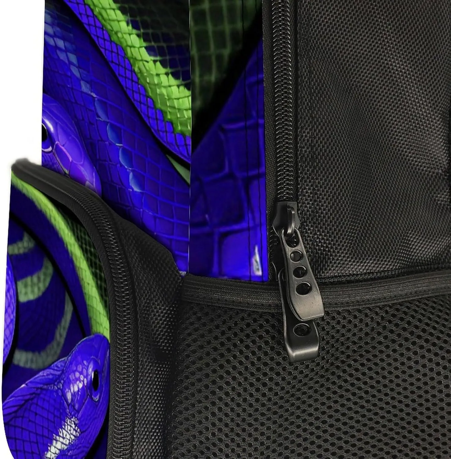 Blue Snake Art Daypack Lightweight Multipurpose Anti-Theft Shoulder Bag Large Capacity Laptop Book Bag Rucksack With Adjustable Shoulder Straps