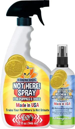 Bodhi Dog Not Here Spray 32oz   Bitter 2 in 1 No Chew 4oz Bundle