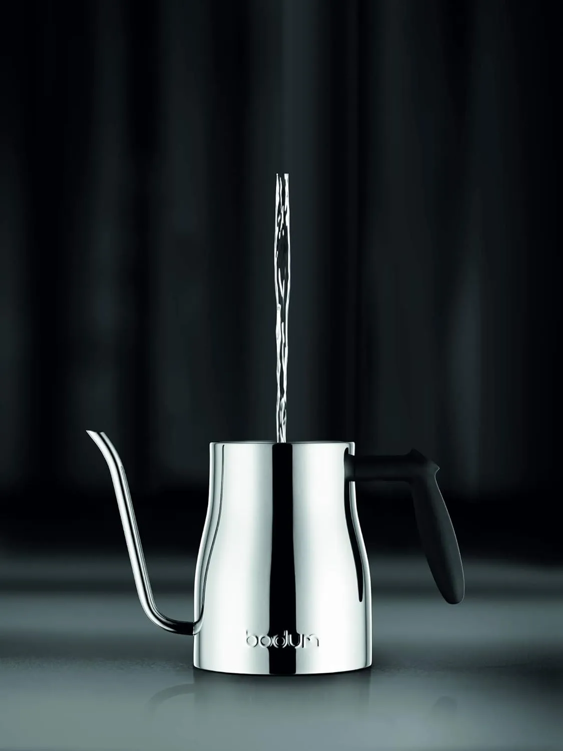 Bodum Bistro Gooseneck Stovetop Water Kettle, Chrome, 34 Ounce
