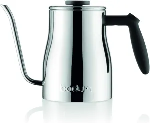 Bodum Bistro Gooseneck Stovetop Water Kettle, Chrome, 34 Ounce