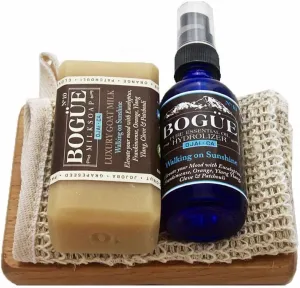 Bogue Luxury Goat Milk Soap & Pure Essential Oil Hydrolyzer Giftset- N°10 'Walking on Sunshine' Eucalyptus, Orange, Clove, Frankincense, Ylang Ylang & Patchouli