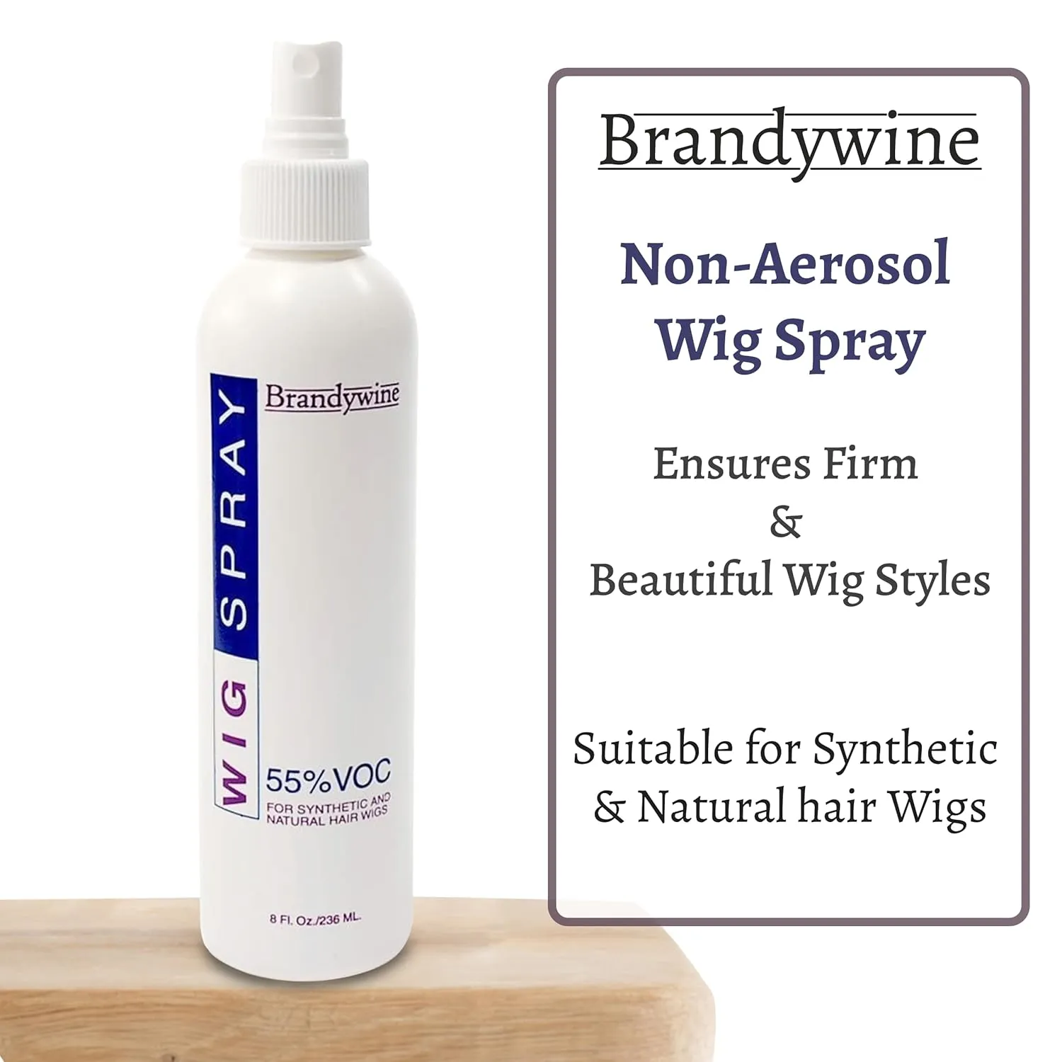 Brandywine Non-Aerosol Wig Spray for Synthetic and Natural Hair Wigs (1 Pack)