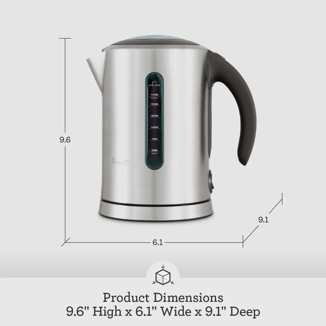 Breville BKE700BSS Soft Top Pure Hot Water Kettle, 7 Cup, Brushed Stainless Steel