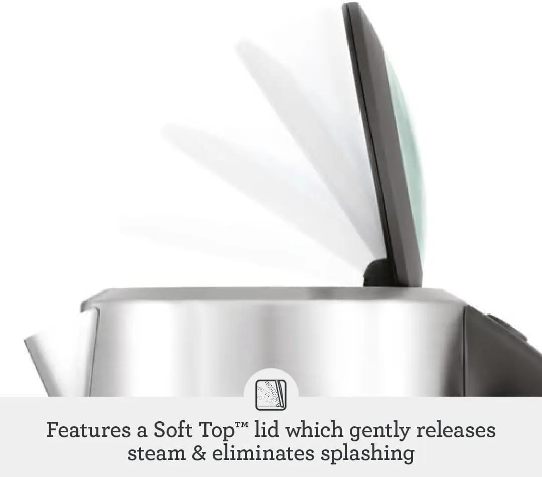 Breville BKE700BSS Soft Top Pure Hot Water Kettle, 7 Cup, Brushed Stainless Steel
