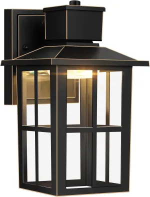Brightever Outdoor Wall Lantern, 10W LED Exterior Waterproof WallSconce Light Fixture, 3000K/4000K/6500K Selectable, 800LM High Brightness, Oil Rubbed Bronze Anti-Rust Wall Light for Yard, Entryway