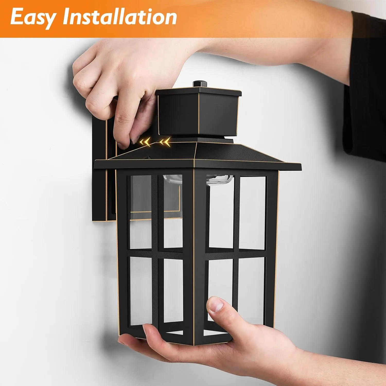 Brightever Outdoor Wall Lantern, 10W LED Exterior Waterproof WallSconce Light Fixture, 3000K/4000K/6500K Selectable, 800LM High Brightness, Oil Rubbed Bronze Anti-Rust Wall Light for Yard, Entryway