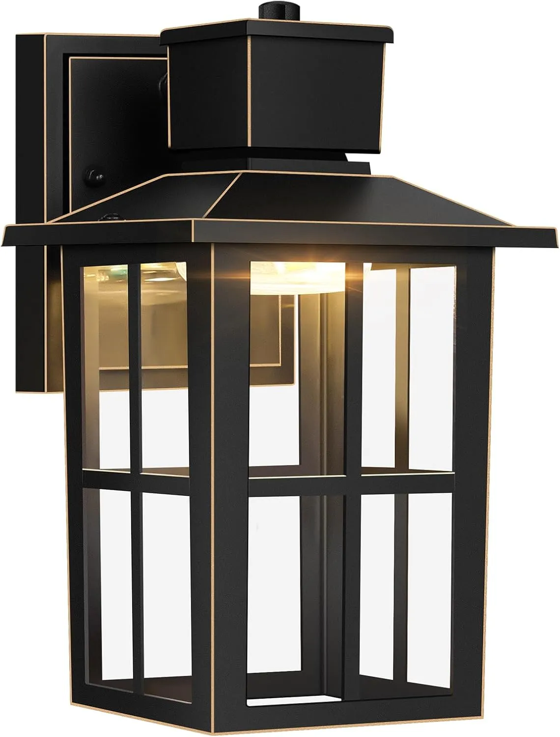 Brightever Outdoor Wall Lantern, 10W LED Exterior Waterproof WallSconce Light Fixture, 3000K/4000K/6500K Selectable, 800LM High Brightness, Oil Rubbed Bronze Anti-Rust Wall Light for Yard, Entryway