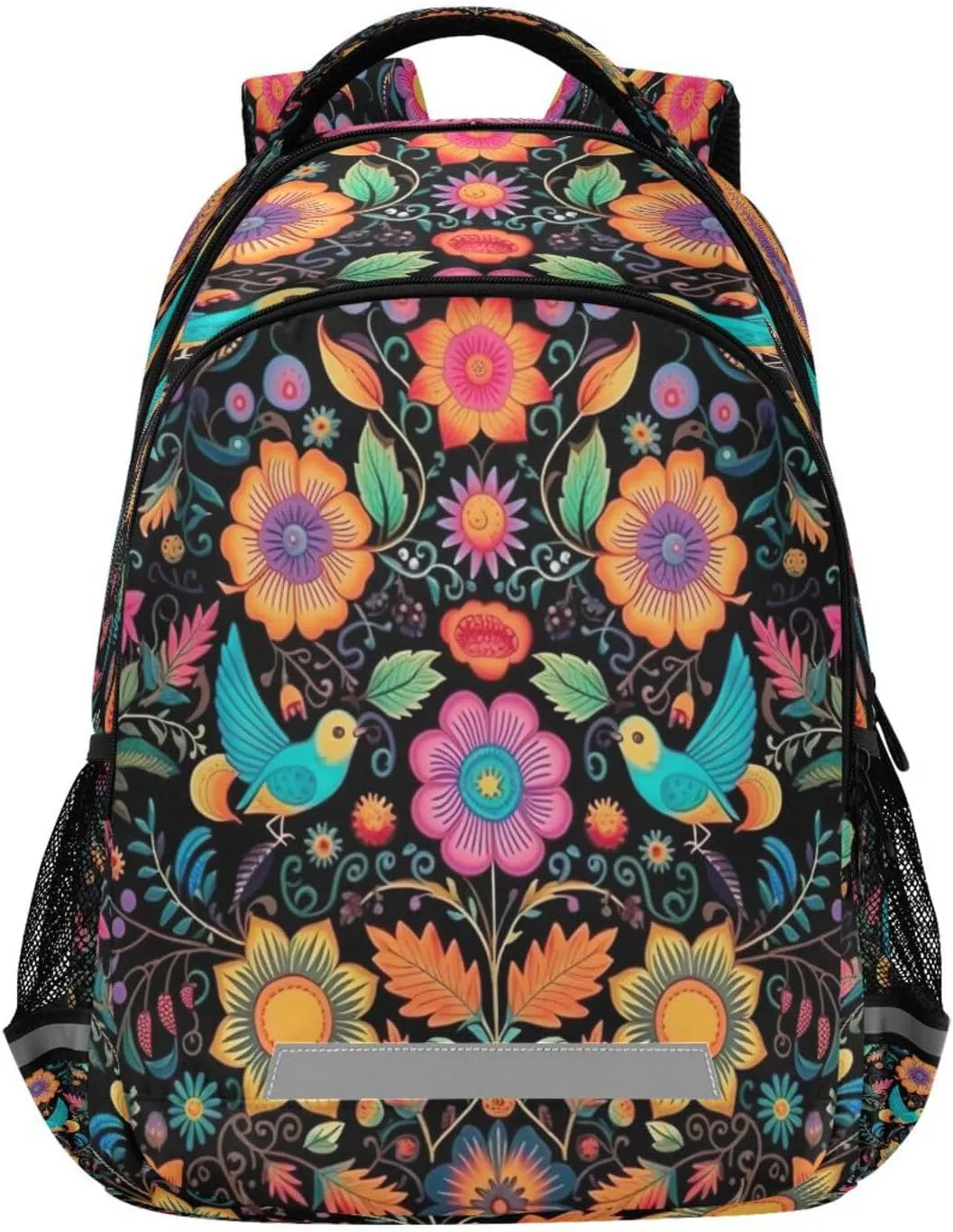 Brightly Colored Birds Design Waterproof Backpack - Casual Outdoor Sports Daypack with Ergonomic Shoulder Straps#136