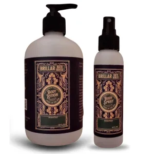Brillar Bath House Lilac Bloom Scented Shimmering Body Lotion and Body Spray Set