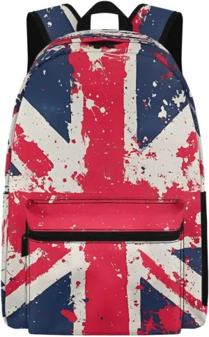 British Flag Travel Backpack Hiking Rucksack for Women Men Fashion Polyester Daypack Travel Hiking Camping Back Pack for Adventure & Daily Use
