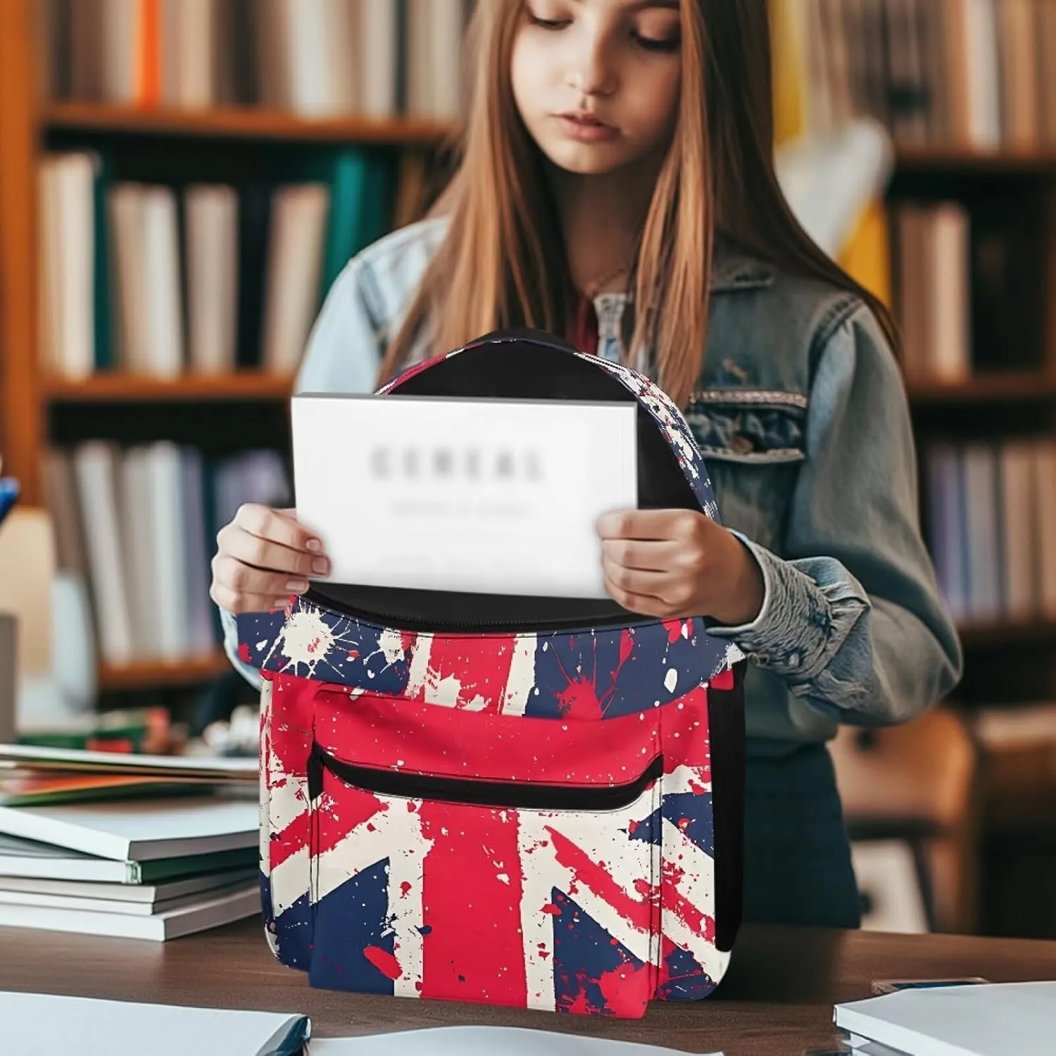 British Flag Travel Backpack Hiking Rucksack for Women Men Fashion Polyester Daypack Travel Hiking Camping Back Pack for Adventure & Daily Use