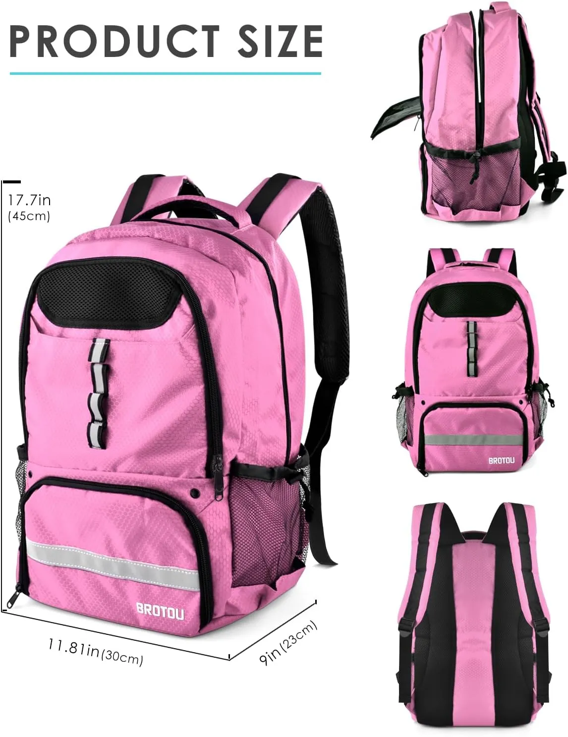 BROTOU Basketball Backpack, Large Basketball Bag with Shoes and Ball Compartment, Soccer Backpacks for Basketball/Volleyball
