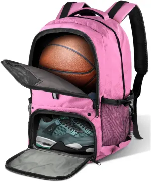 BROTOU Basketball Backpack, Large Basketball Bag with Shoes and Ball Compartment, Soccer Backpacks for Basketball/Volleyball