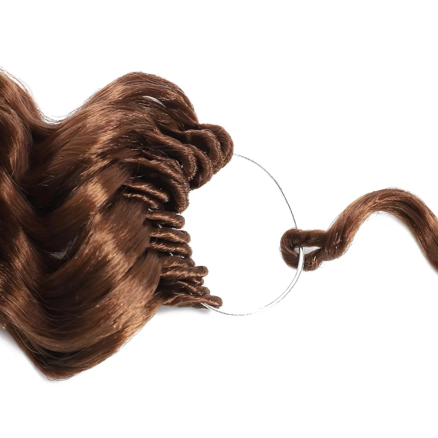 Brown Ocean Wave Crochet Hair 9 Inch Curly Crochet Hair Ocean Wave 7 Packs Deep Wave Short Wavy Crochet Braids Hair Extensions for Women Water Wave