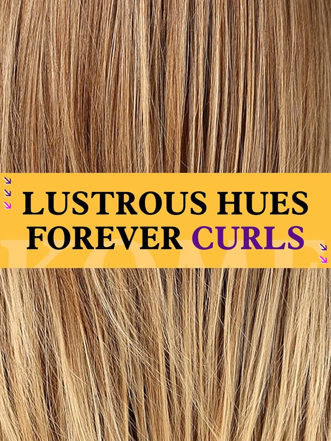 Brown Wigs for Women layered Straight with Curtain Bangs Natural Synthetic Hair 24IN