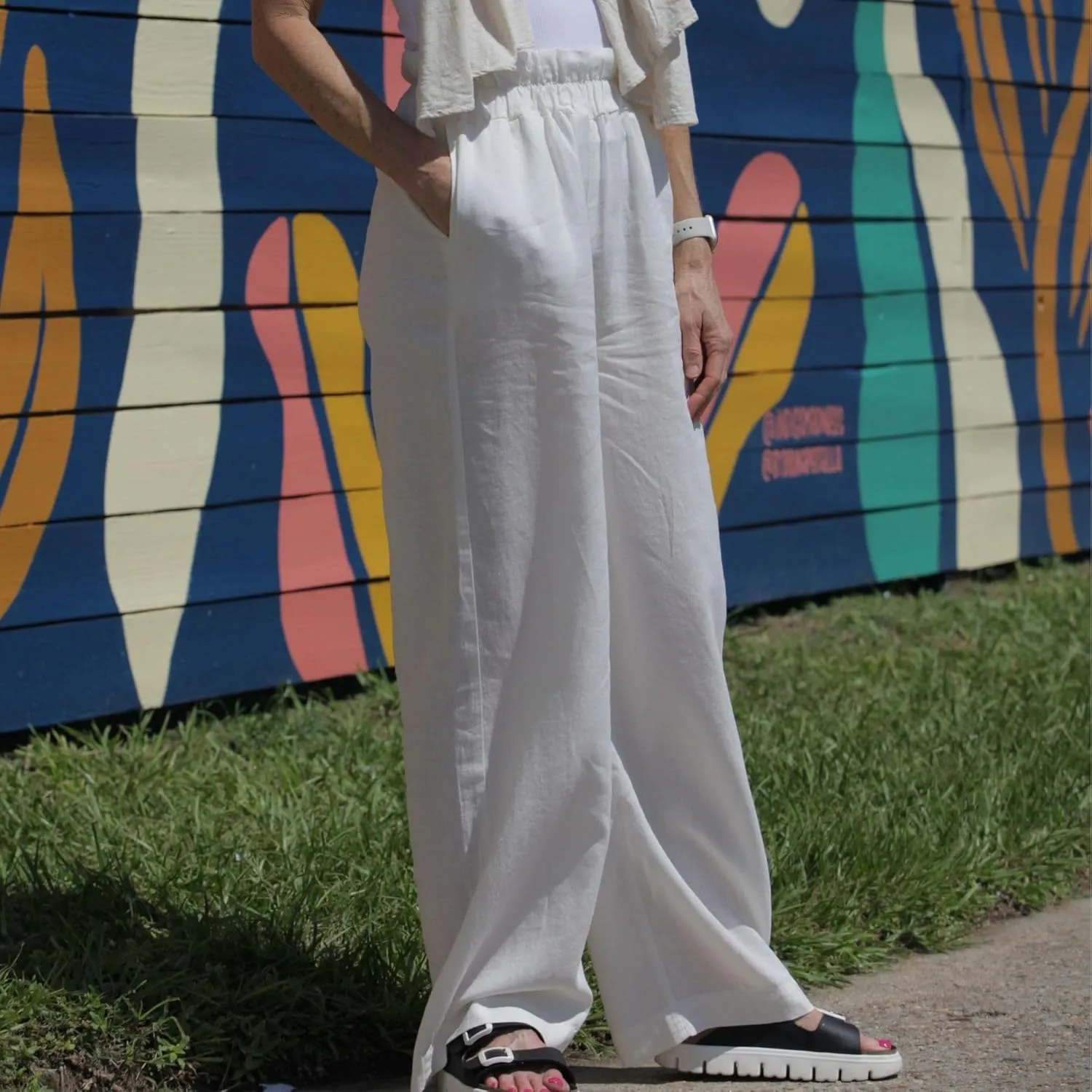 Bug Repellent Breezy Wide Leg Hemp Pants with Insect Shield Repellent Technology