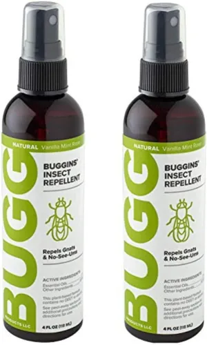 BUGGINS - Original Insect Repellent - Mosquitoes & Gnats, DEET Free, Non-Greasy - 4 oz Pump Spray Bottle - 2 Pack
