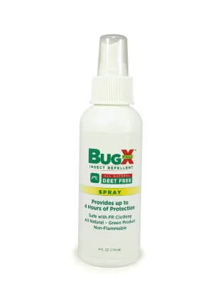 BugX DEET FREE Insect Repellent Spray, 4 oz. Bottle, Case of 12
