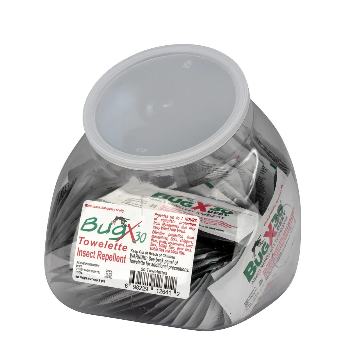BugX30 Fish Bowl Insect Repellent Wipes, 50 Per Bowl