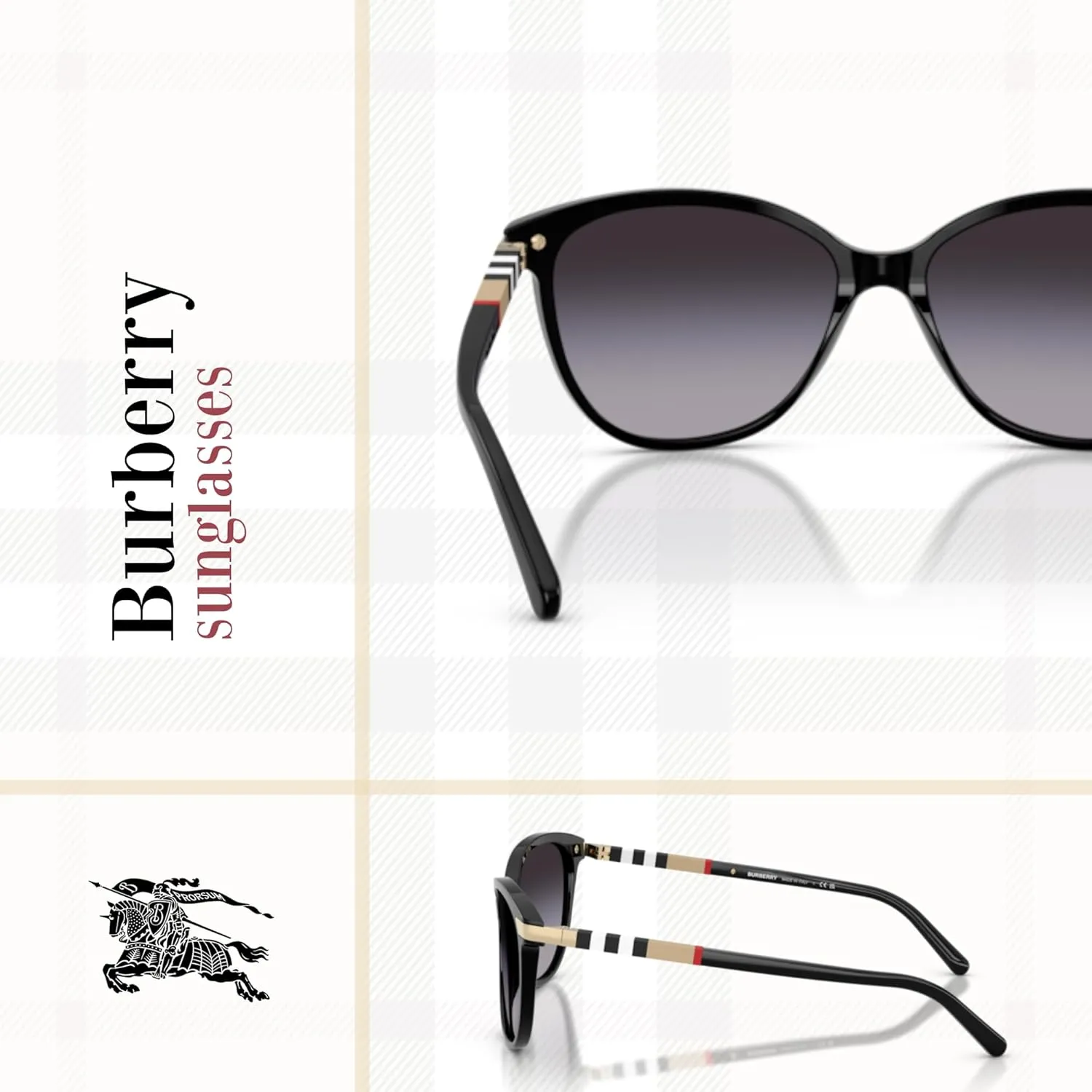 BURBERRY BE4216 Cateye Sunglasses For Women  BUNDLE with Designer iWear Eyewear Kit