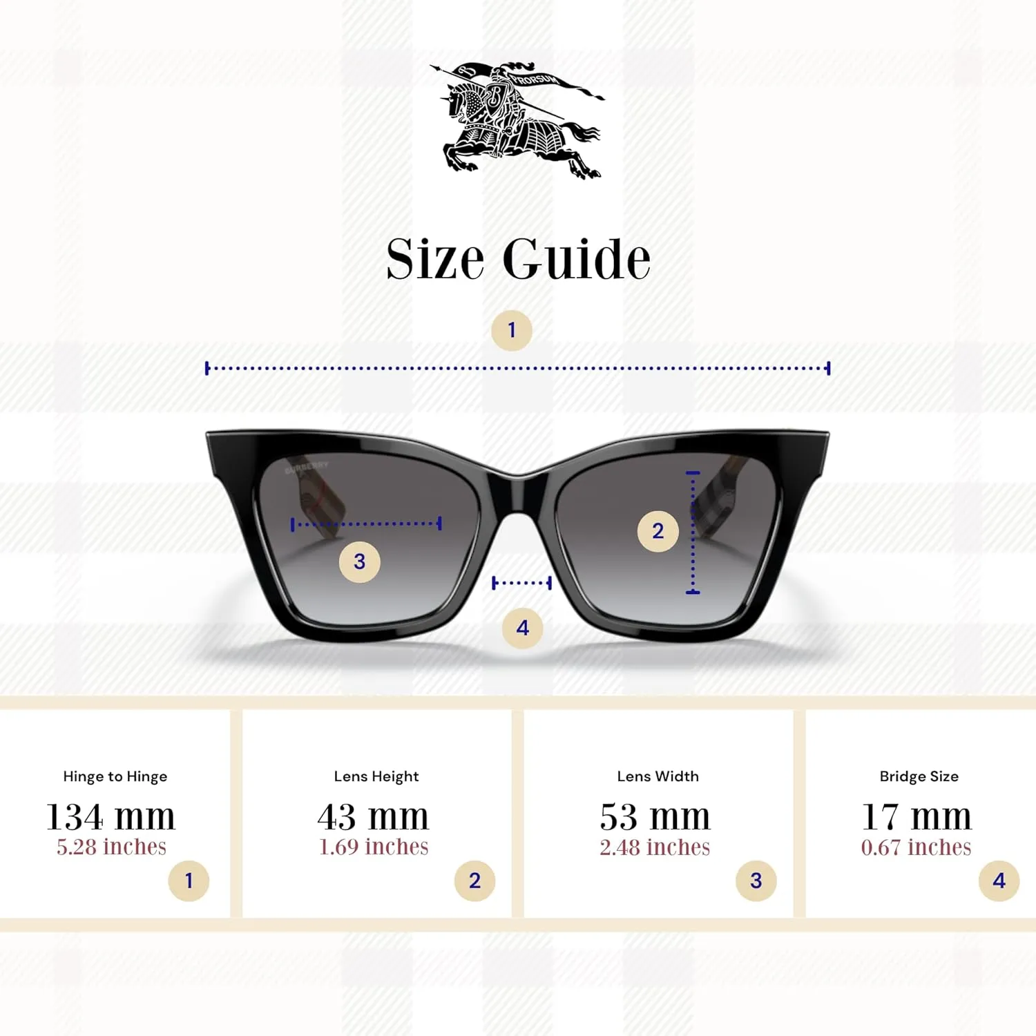 BURBERRY Elsa BE4346 Rectangular Sunglasses For Women   BUNDLE With Designer iWear Eyewear kit