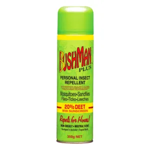 Bushman Plus Personal Insect Repellant with Sun Screen Aerosol 150g