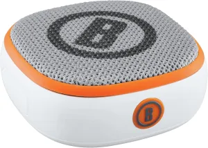 Bushnell Disc Jockey -Bluetooth -Speaker, Lightweight Disk Golf -Speaker with Distance to Basket -GPS, White/Orange, Small