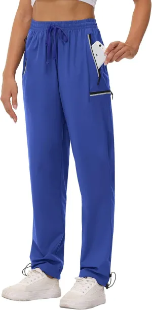 Cakulo Women's Hiking Pants Lightweight Water Resistant Golf Cargo Pants 2025 Summer Travel Trekking Fishing Pants Pockets