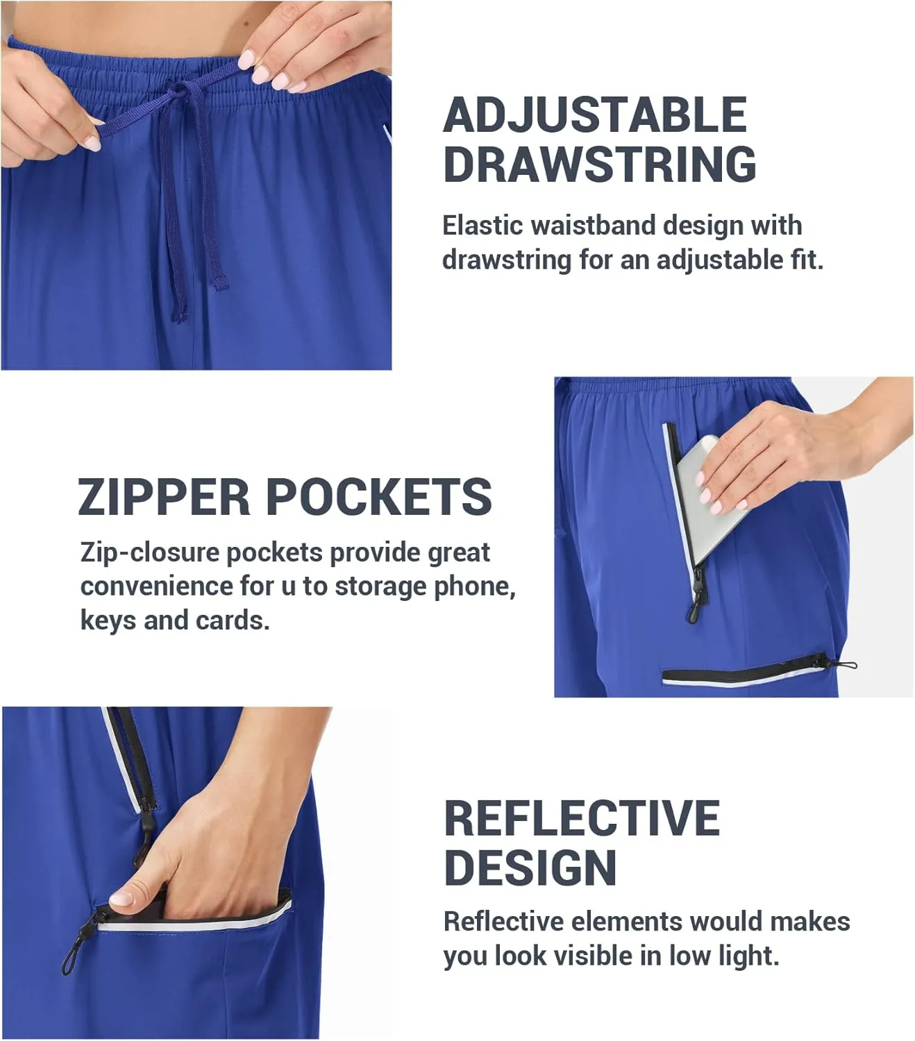 Cakulo Women's Hiking Pants Lightweight Water Resistant Golf Cargo Pants 2025 Summer Travel Trekking Fishing Pants Pockets