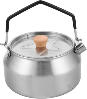 Camp Kettle: 1l Stainless Steel Tea Pot - Outdoor Camping Water Kettle Portable Coffee Pot For Hiking Picnic Backpacking Travel Outdoor Cooking
