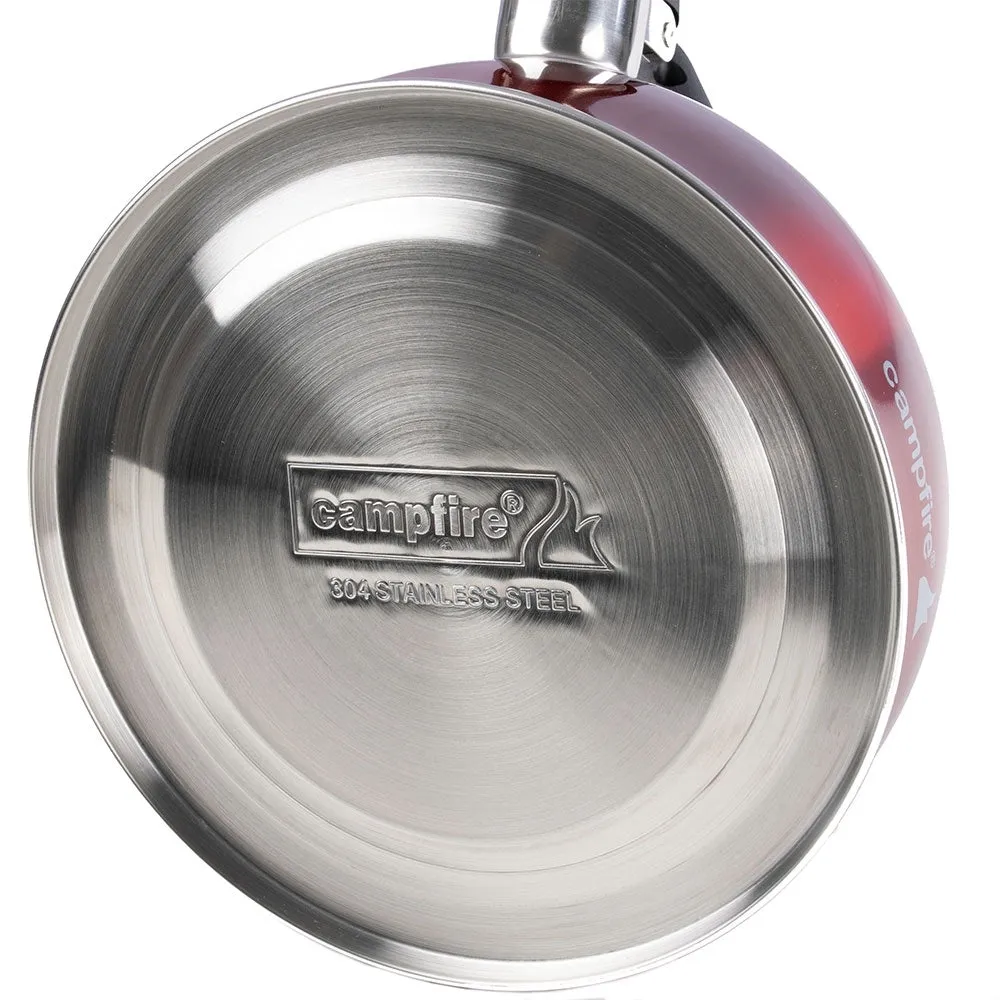 CAMPFIRE WHISTLING KETTLE STAINLESS STEEL 2.5L RED