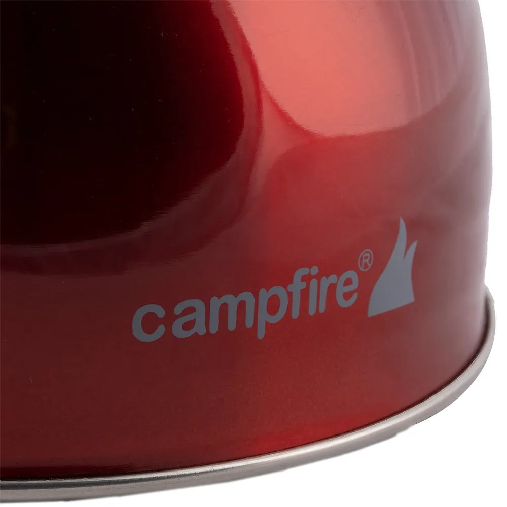 CAMPFIRE WHISTLING KETTLE STAINLESS STEEL 2.5L RED