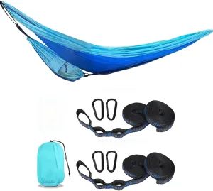 Camping Hammock Top Lounge Area with Bottom Storage Area,Indoor Outdoor Portable,Durable Water Resistant for Backpacking, Hiking,Travel with with Four Cords, Four Grommets Storage Pouch,Up to 400lbs