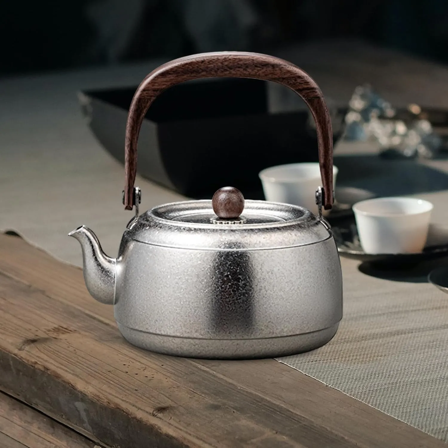 Camping Kettle Coffee Tea Pot Tableware with Lid Water Jug Portable Teapot Titanium Kettle Tea Kettle for Backpacking Outdoor