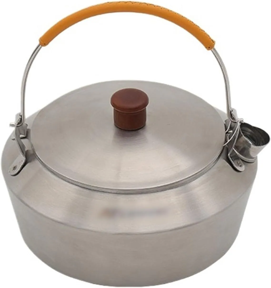 Camping Kettle Outdoor Stainless Steel Kettle, Coffee Pot, Teapot, Camping Lightweight Kettle, Ideal for Field Work and Outdoor Campfire Use Camping Kettle Camp Tea offee Pot, Silver