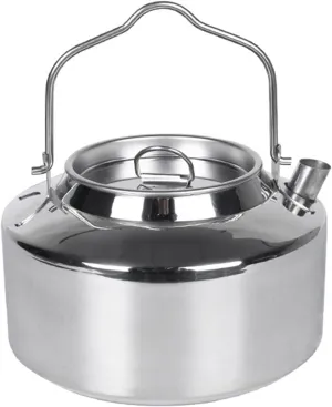 Camping-Kettle Portable Canteen-Outdoor Stainless Steel Water Bottle Picnic-Cookware Tableware Supply 1200ml Coffee